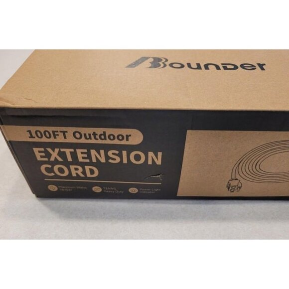 New Outdoor Extension Cord 100 FT Waterproof, 12/3 Heavy Duty - Picture 2 of 3